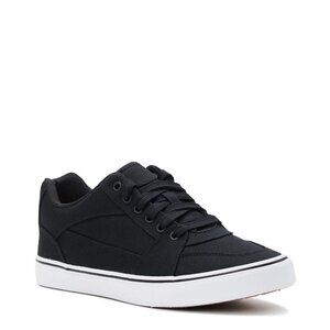 No Boundaries Men's Canvas Skate 2.0 Low Sneakers Canvas Black